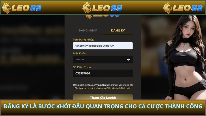 Đăng ký là bước khởi đầu quan trọng cho cá cược thành công