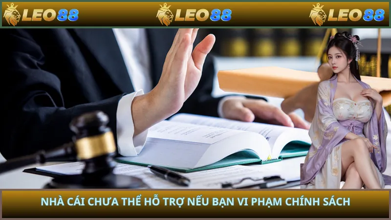 Nhà cái chưa thể hỗ trợ nếu bạn vi phạm chính sách